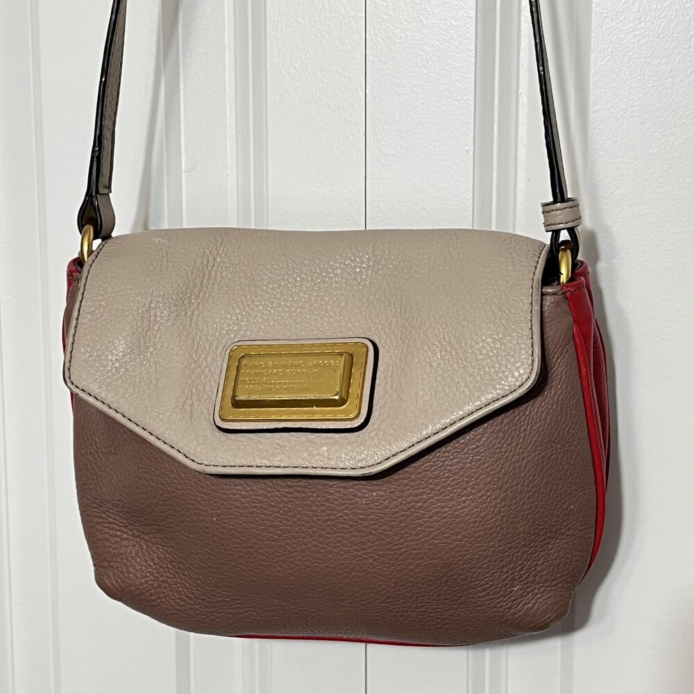 Marc By Marc Jacobs Crossbody Bag Purse Mini Leather Colorblock Tri Color Womens